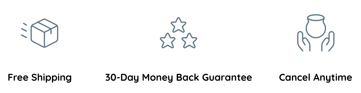 Saint Oral Care product features: free returns, money-back guarantee, cancel anytime, made in California.